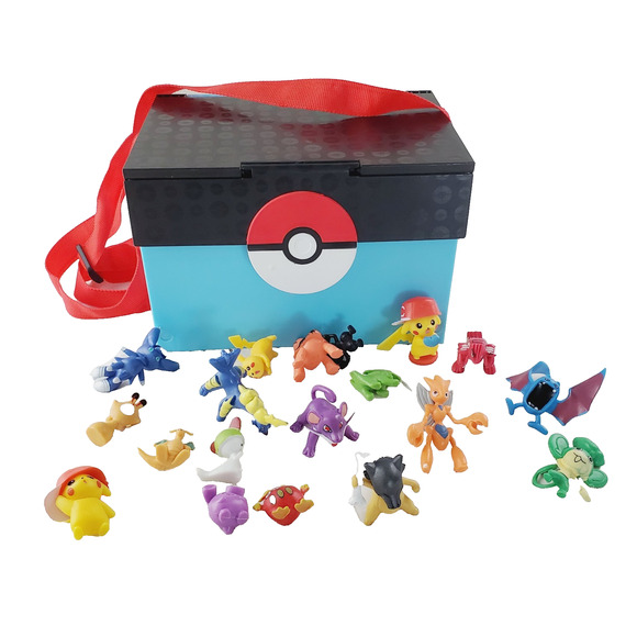 Pokémon Carry Case Volcano Playset & 19 Mini Figures Bulk Toys - Picture 1 of 13